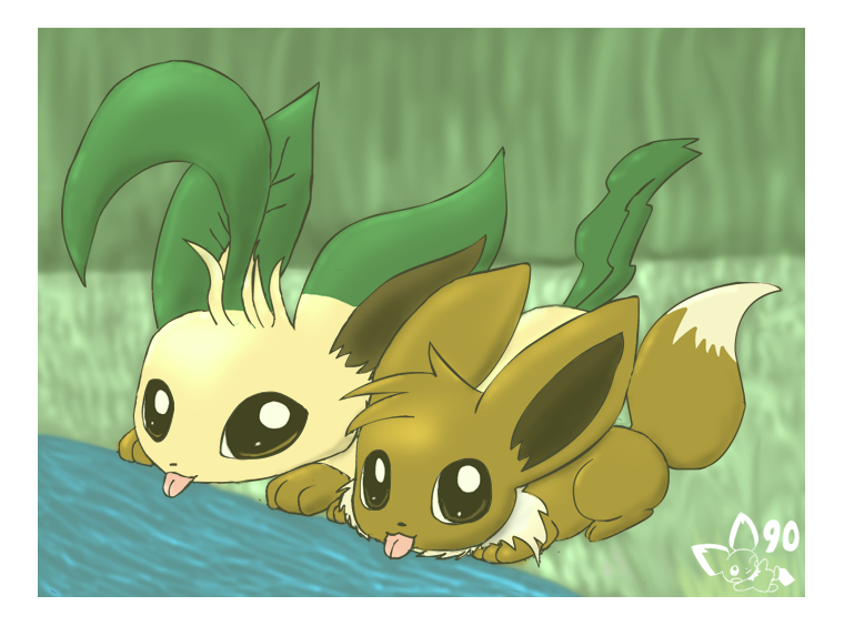 Leafeon_and_Eevee_by_pichu90